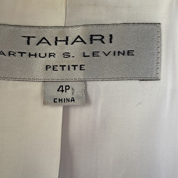 Tahari soft bluish grey striped cotton lined blazer - Picture 7 of 13